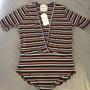 Sadie & Sage Plunge V-Neck Bodysuit